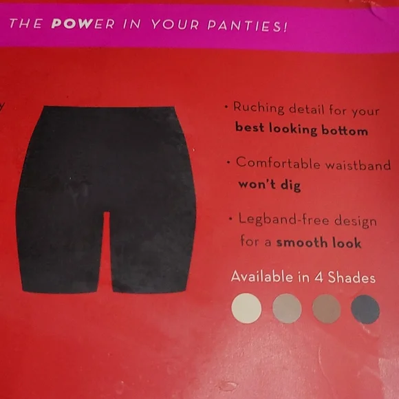 Small SPANX Power Short Shaper Very Black Seamless Ultra soft Lightweight - Picture 3 of 9